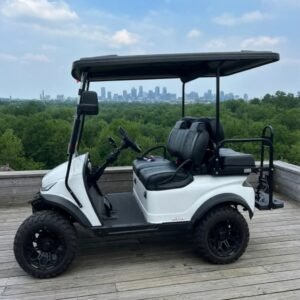 MadJax White Lifted Off-Road Golf Cart with Knobby Tires