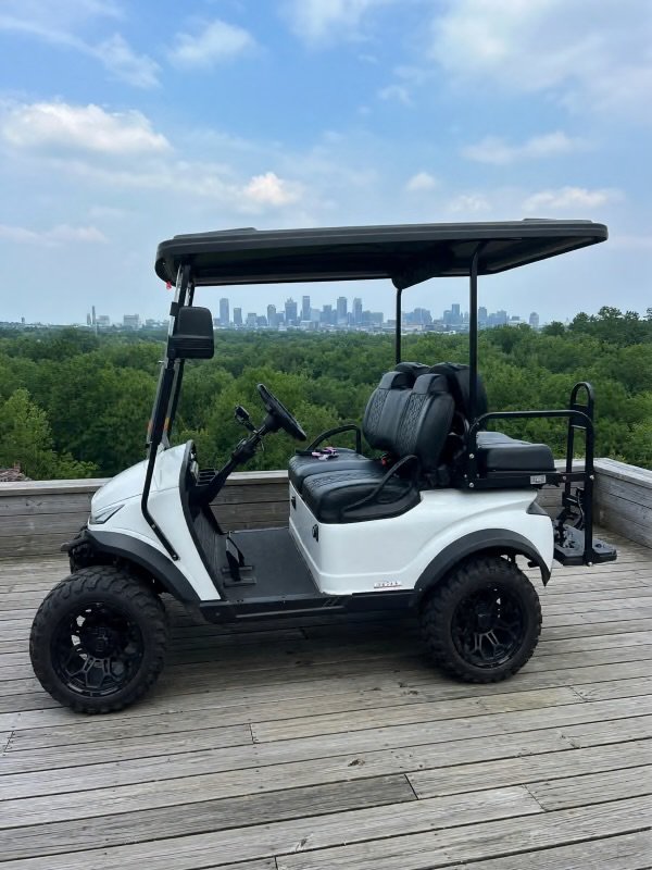 MadJax White Lifted Off-Road Golf Cart with Knobby Tires