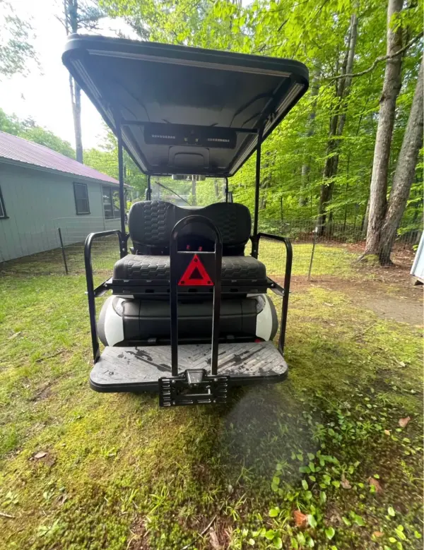 MadJax White Lifted Off-Road Golf Cart with Knobby Tires - Image 6